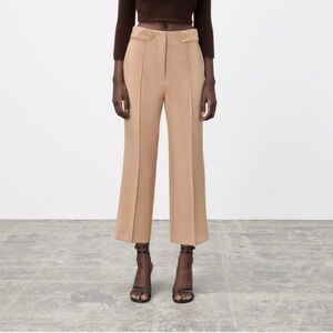 Zara Wide Leg Crop Button Pants